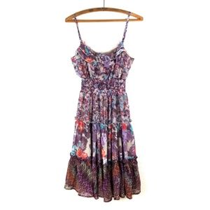 American Rag Lavender Gypsy Ruffled Midi Dress Med